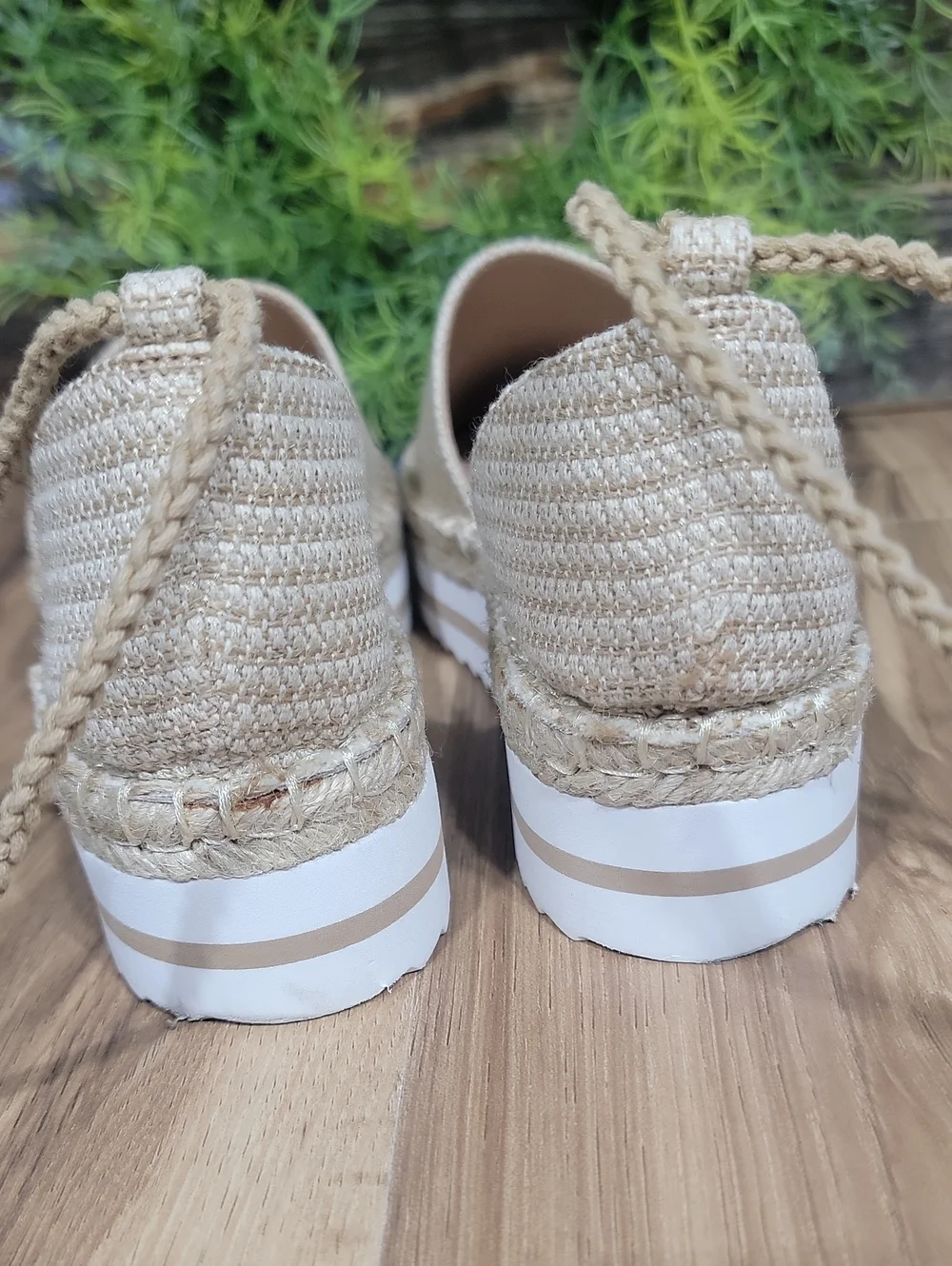 J Lo Lace-Up Espadrilles 6.5